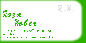 roza wober business card